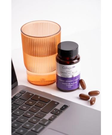 Collagen Forte Platinum Red Korean Ginseng Plus Hydrolyzed Collagen Vitamin B5 b6 b12 & Zinc Softgel 1000mg - Buy Online on GoSupps.com