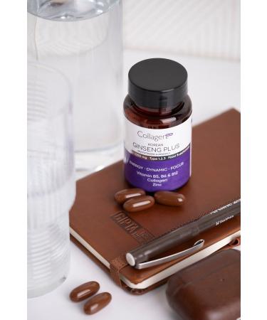 Collagen Forte Platinum Red Korean Ginseng Plus Hydrolyzed Collagen Vitamin B5 b6 b12 & Zinc Softgel 1000mg - Buy Online on GoSupps.com