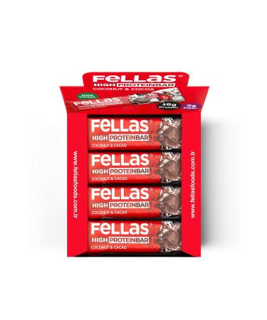 Fellas High Protein Bar - Coconut and Cocoa 45 gr x 12 Pieces - Buy Online on GoSupps.com