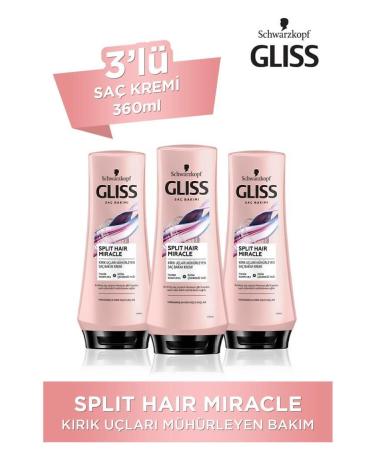 Gliss Split Hair Miracle Conditioner 360 ml X 3 Pieces