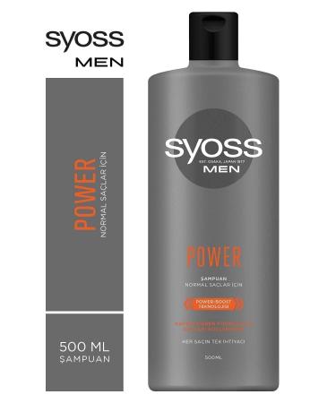 Syoss Men Power Strengthening Shampoo 500 ml - Hair Strengthening and Nourishment