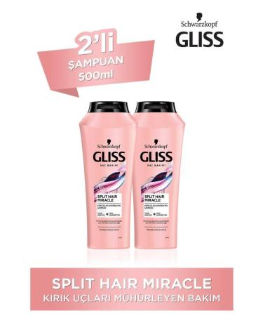 Gliss Split Hair Miracle Shampoo 500 ml X 2 Pieces
