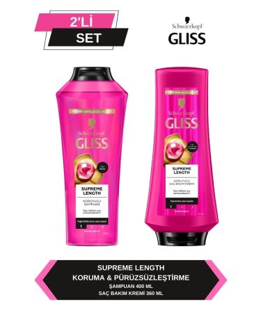 Gliss Supreme Length Special Set for Long Hair (Shampoo 400 ml + Conditioner 360 ml)