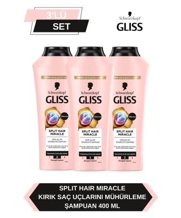 Gliss Split Hair Miracle Shampoo 400 Ml x 3 Pieces