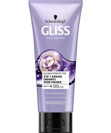 Gliss Blonde Perfector Purple Mask 200 Ml X 2 Pieces - Buy Online on GoSupps.com