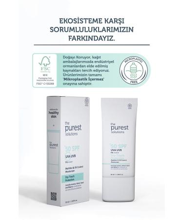 The Purest Solutions Mattifying Sunscreen Cream for Oily and Combination Skin Spf 50 50 Ml. - Buy Online on GoSupps.com