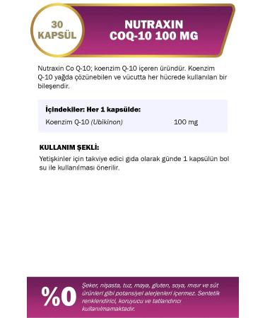 Nutraxin Coq-10 Food Supplement 30 Softgels - Coenzyme Q10 4 Pack - Buy Online on GoSupps.com