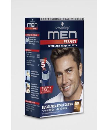 Men Perfect Schwarzkopf Hair Dye 50 - Light Brown X 2 Pieces - Buy Online on GoSupps.com