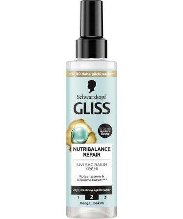 Gliss Nutribalance Shampoo 400 ml x 2 Pieces + Liquid Conditioner 200 ml - Buy Online on GoSupps.com