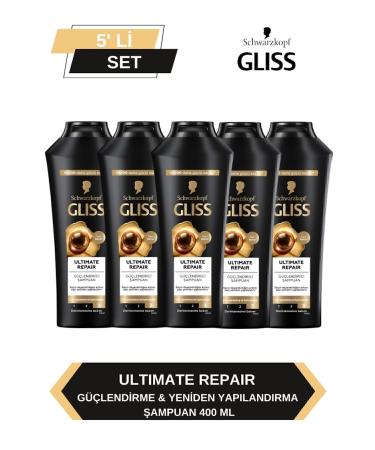 Gliss Ultimate Repair Shampoo 400ml x Set of 5