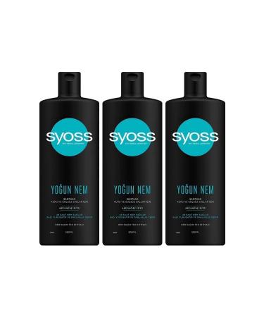 Syoss Intense Moisture Shampoo 500 ml - 3 Pieces - Volume and Moisture