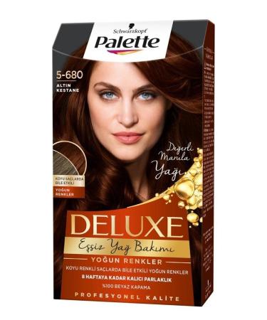 Palette Deluxe Intense Colors 5-680 Golden Chestnut X 2 Hair Dye - Buy Online on GoSupps.com