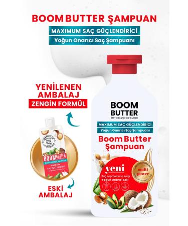 BOOM BUTTER 7 Oil Anti-Hair Loss and Fast Growth Shampoo 400 ml - Buy Online on GoSupps.com