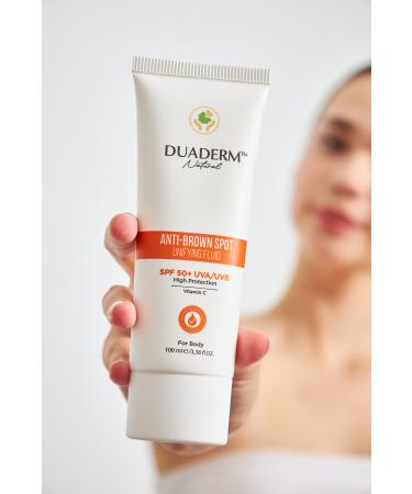 Duaderm Anti-Blemish High Protection Anti-Brown Body Sun Cream SPF 50+ (Vitamin C + UVA UVB)100ml - Buy Online on GoSupps.com
