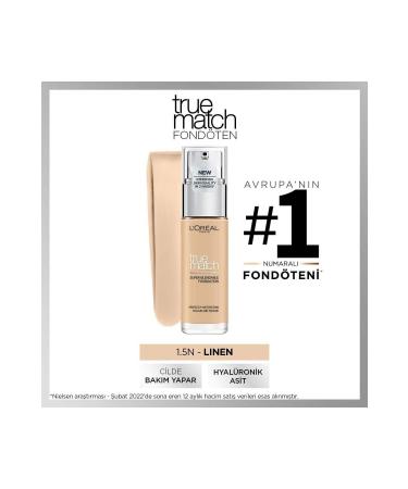 L'Oreal Paris Lpmu Truematchfdtnugb 1.5.n Lin/linen - Buy Online on GoSupps.com