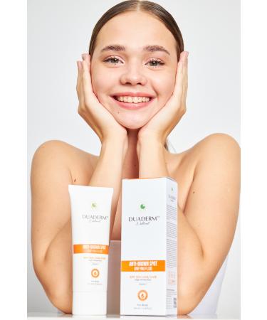 Duaderm Anti-Blemish High Protection Anti-Brown Body Sun Cream SPF 50+ (Vitamin C + UVA UVB)100ml - Buy Online on GoSupps.com
