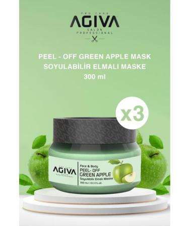 Agiva Green Apple Face-Body Peeling 250ml X3