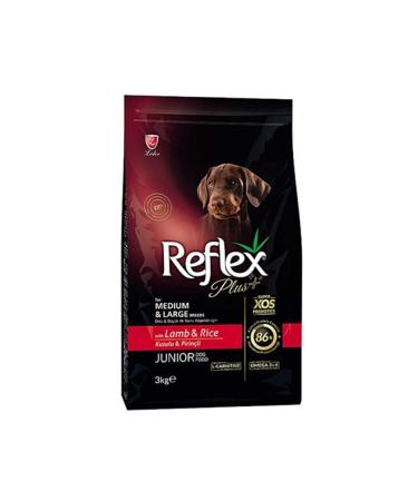 Reflex Junior Medium and Large Breed Lamb and Rice Puppy Food 3kg.