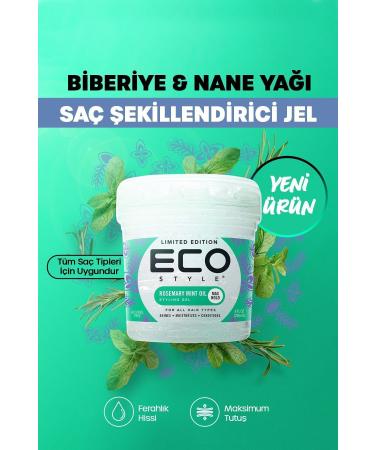 ECO Style Rosemary & Mint Oil Maximum Hold Styling Gel 236ml Rosemary Mint Oil Styling Gel