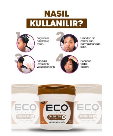 ECO Style Coconut Oil Styling Gel Max Hold 236ml - Buy Online on GoSupps.com