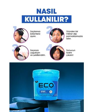ECO Style Sport Super Protein Hair Styling Gel Maximum Hold 236ml Sport Styling Gel Max Hold - Buy Online on GoSupps.com