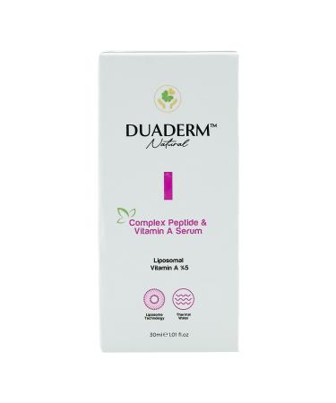 Duaderm Anti-Wrinkle Tone Equalizing Complex Peptide & Vitamin A Serum (LIPOSOMAL VIT A 5%) 30ml - Buy Online on GoSupps.com