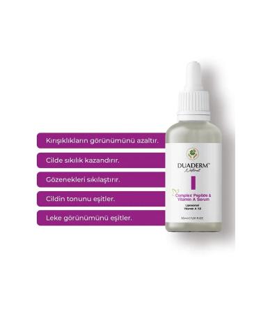 Duaderm Anti-Wrinkle Tone Equalizing Complex Peptide & Vitamin A Serum (LIPOSOMAL VIT A 5%) 30ml - Buy Online on GoSupps.com
