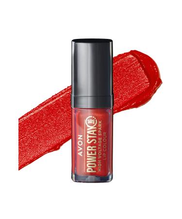 Avon Powerstay High Voltage Spark Likit Ruj Scarlet Flame