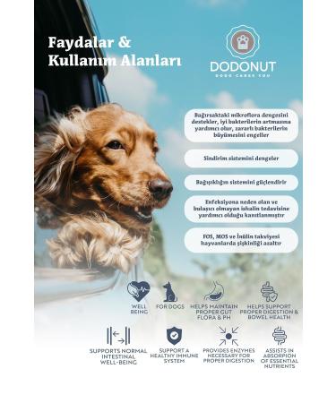 DODONUT Naturaflora Large and Medium Breed Dogs Probiotic and Prebiotic Supplement 60 Tablets - Buy Online on GoSupps.com