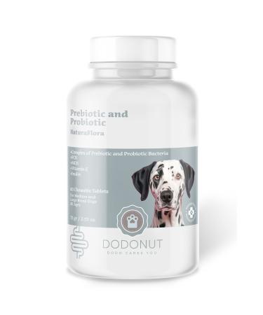DODONUT Naturaflora Large and Medium Breed Dogs Probiotic and Prebiotic Supplement 60 Tablets