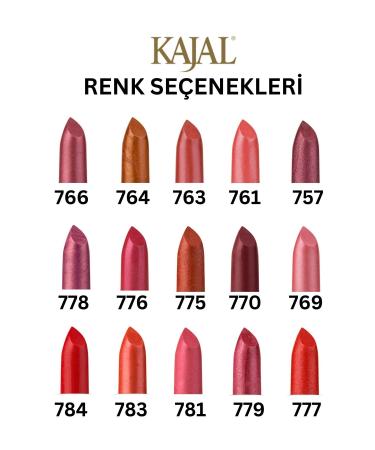 KAJAL Orange Red Lipstick & Burnt Sienna Lipstick - No: 783 - Buy Online on GoSupps.com