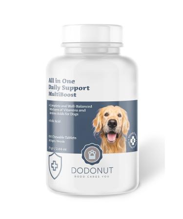 DODONUT Multiboost Multivitamin and Amino Acid Nutritional Supplement for Dogs 150 Tablets