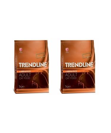 Trendline Lamb Meat Rice Adult Cat Food 1kg x2 Pack