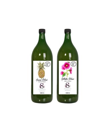 S heylaana Natural Pineapple Vinegar 2000 Ml - Natural Hollyhock Vinegar 2000 Ml