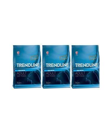Trendline Adult Cat Food with Salmon 1 Kg X 3 Packs