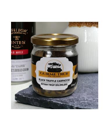 gourmet truffle Black Truffle Mushroom Slices carpaccio 200 gr tuber Aestivum Canned - Buy Online on GoSupps.com
