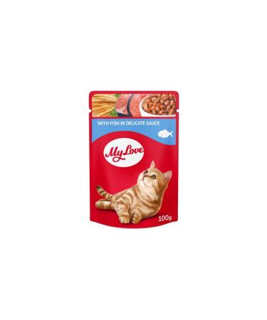 mylove MY LOVE SAUCE FISH POUCH CAT FOOD 100 GR X 6 PIECES 462122