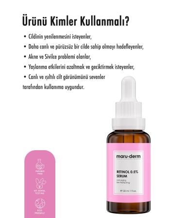 Maru.Derm Maruderm Retinol 0.5% Skin Renewal Care Serum 30 Ml - Buy Online on GoSupps.com