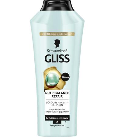 Gliss Nutribalance Repair Anti Hair Loss Shampoo 400 ML - Buy Online on GoSupps.com