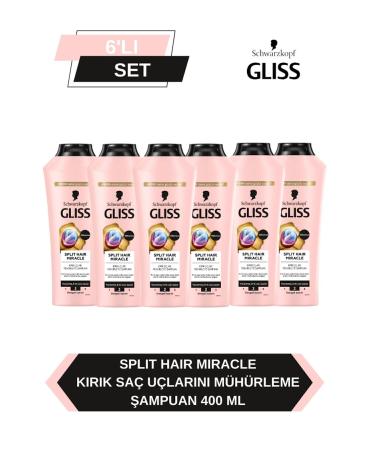 Gliss Split Hair Miracle Shampoo 400 Ml x 6 Pieces