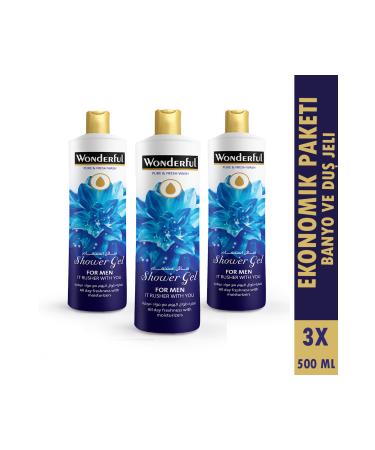 Wonderful pure and fresh shower gel 500 ML 3 pieces