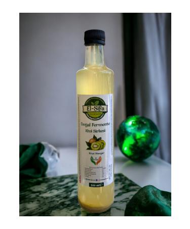 El ifa Natural Products 100% Natural Fermented Kiwi Vinegar / Kiwi Vinegar 500ml Glass Bottle