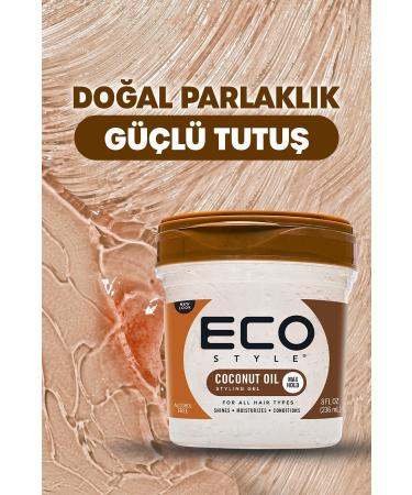 ECO Style Coconut Oil Styling Gel Max Hold 236ml - Buy Online on GoSupps.com