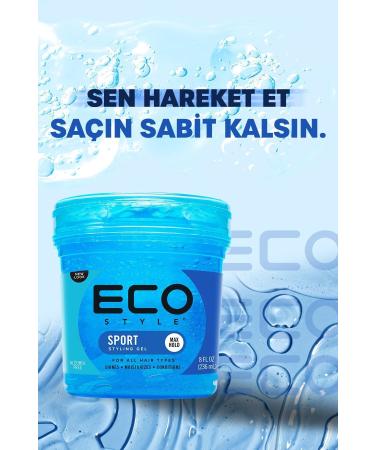 ECO Style Sport Super Protein Hair Styling Gel Maximum Hold 236ml Sport Styling Gel Max Hold - Buy Online on GoSupps.com