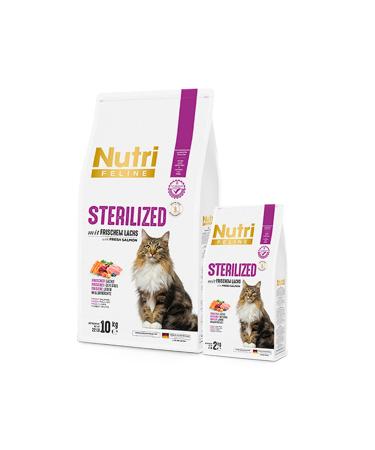 Nutri Feline 10kg Adult Sterilized Cat Food with Salmon - Buy Online on GoSupps.com