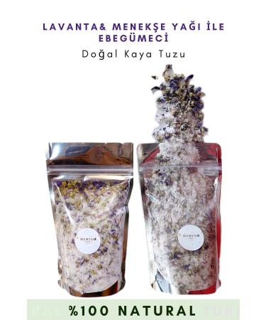 MUMYABI Natural Lavender-Violet Scented Bath Rock Salt Manicure/Pedicure/Peeling 300 gr