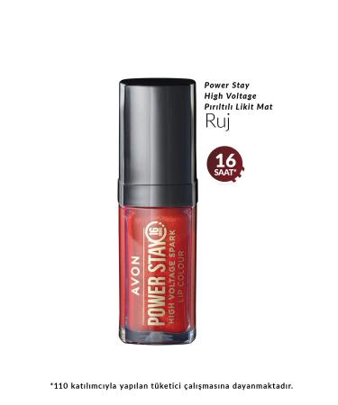 Avon Powerstay High Voltage Spark Likit Ruj Scarlet Flame - Buy Online on GoSupps.com
