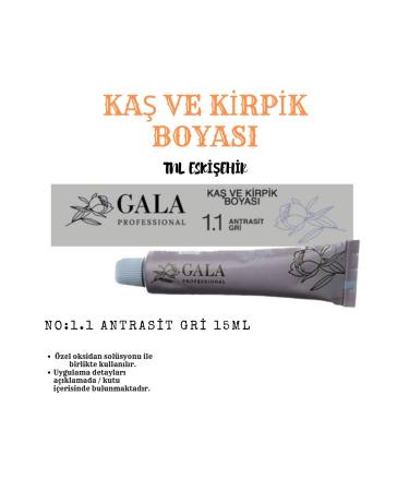 GALA Professional Eyebrow and Eyelash Dye No: 1.1 Anthracite Gray 15 Ml