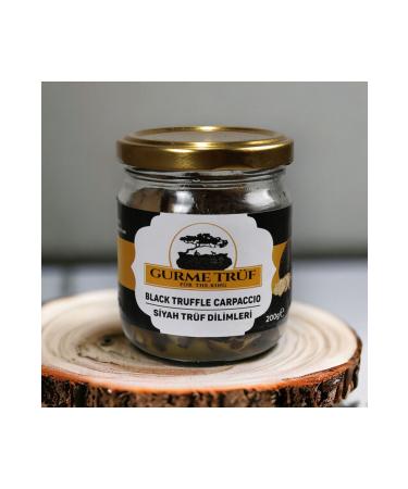 gourmet truffle Black Truffle Mushroom Slices carpaccio 200 gr tuber Aestivum Canned - Buy Online on GoSupps.com
