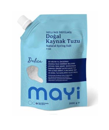 Mayi Salt Iodized Finely Ground Natural Spring Salt 2 Kg